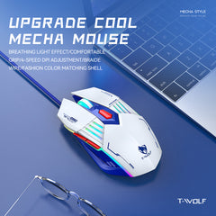 T-WOLF G560 Wires Gaming Mouse with RGB Lighting