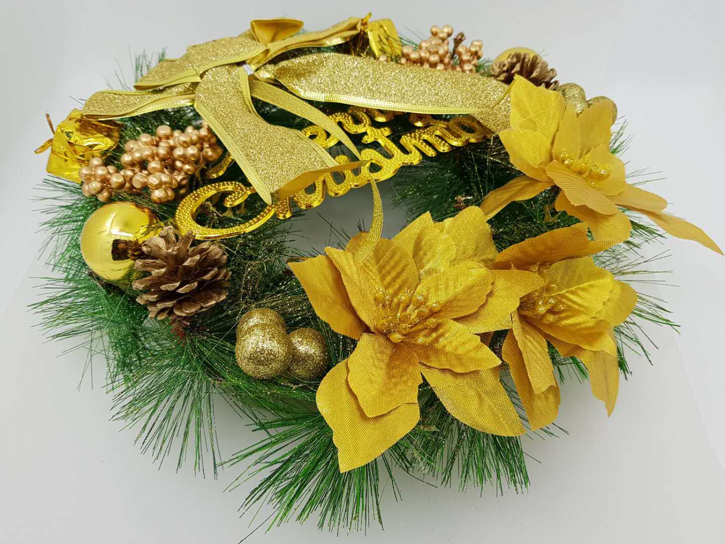 30CM Christmas Wreath Gold