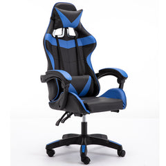 Gaming Chair with Headrest and Lumbar Support - Black Blue