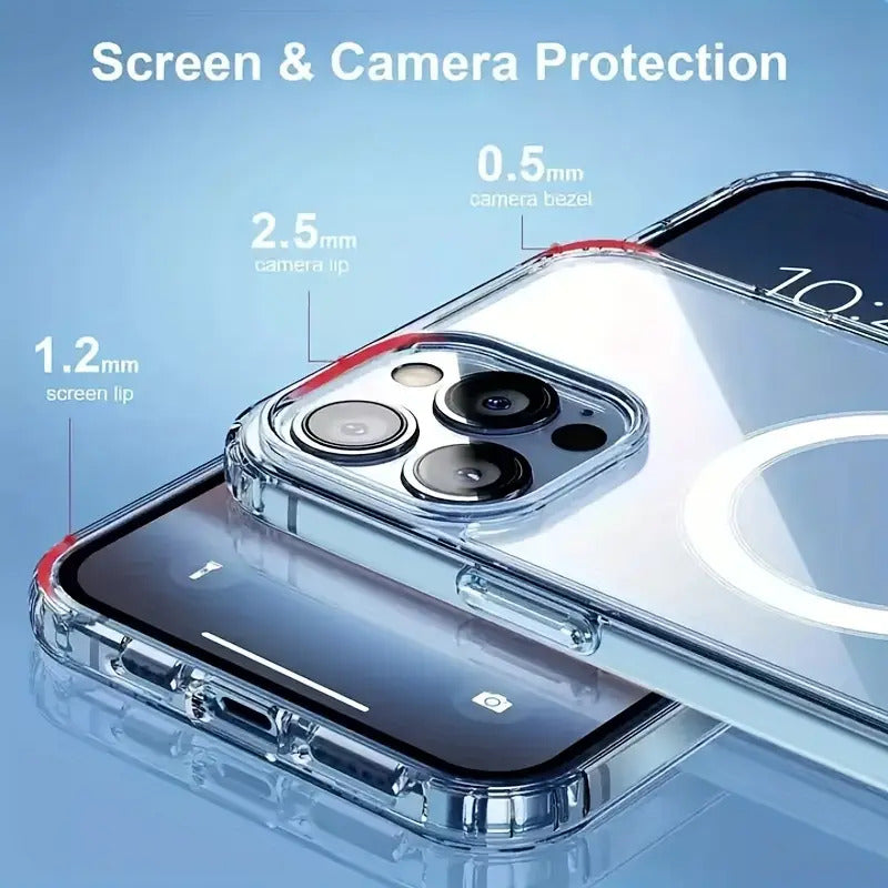 Clear Magnetic MagSafe Shockproof iPhone Case for iPhone 14 Pro