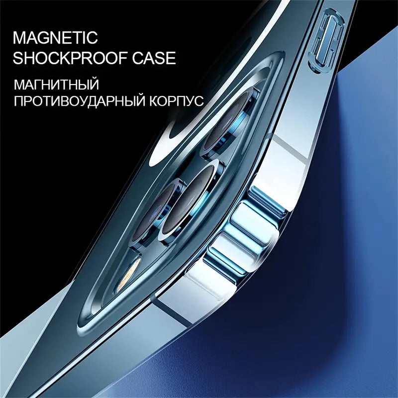 Clear Magnetic MagSafe Shockproof iPhone Case for iPhone 11
