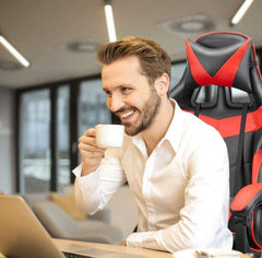 Gaming Chair with Headrest and Lumbar Support Black & Red