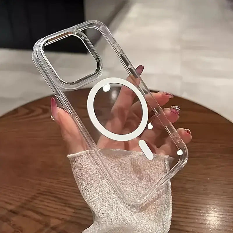 Clear Magnetic MagSafe Shockproof iPhone Case for iPhone 12