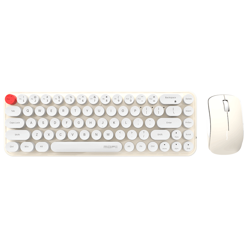 MOFII Wireless Keyboard and Mouse Set - off-white
