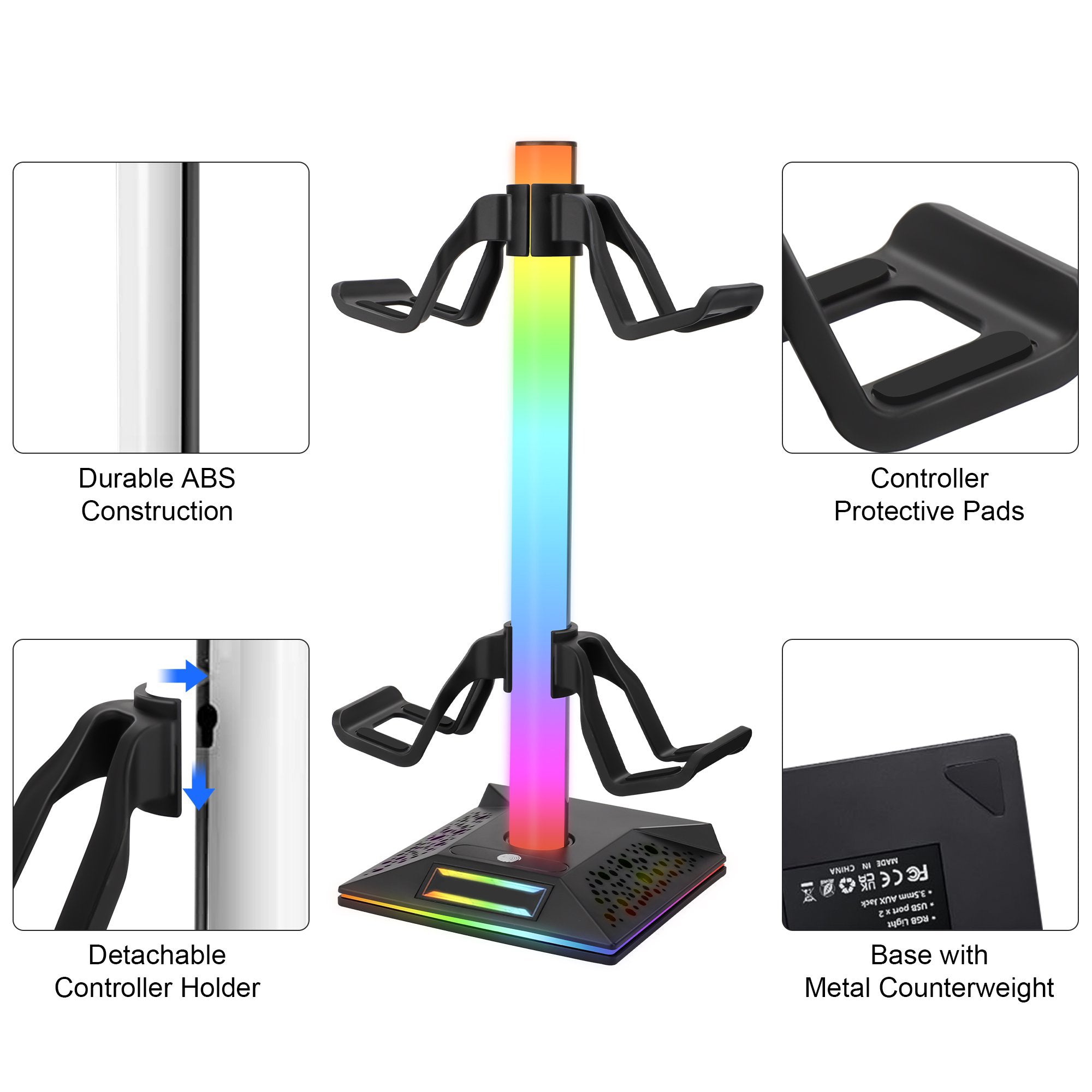 Gaming RGB Controller and Headset Stand