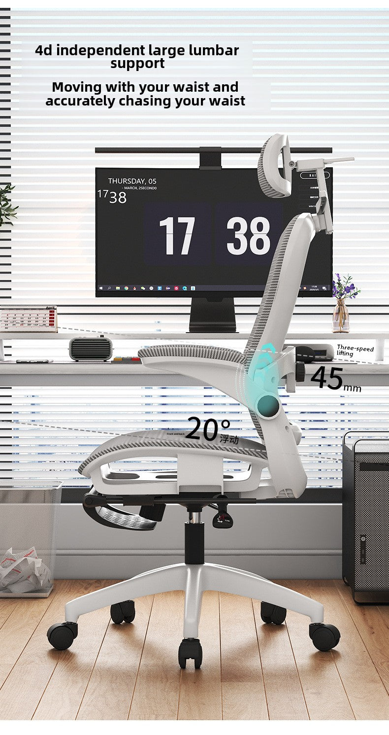4D Adjustable Ergonomic Office Chair with foot support