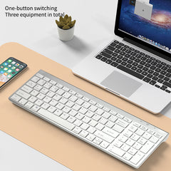 Silent Portable Bluetooth Multi-Device Keyboard Space Grey New