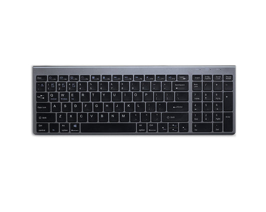 Silent Portable Bluetooth Multi-Device Keyboard Space Grey New