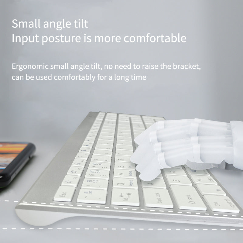 Silent Portable Bluetooth Multi-Device Keyboard Space Grey New