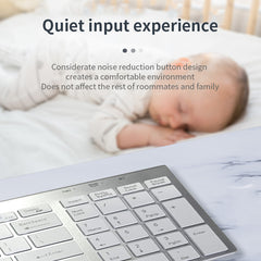 Silent Portable Bluetooth Multi-Device Keyboard Space Grey New