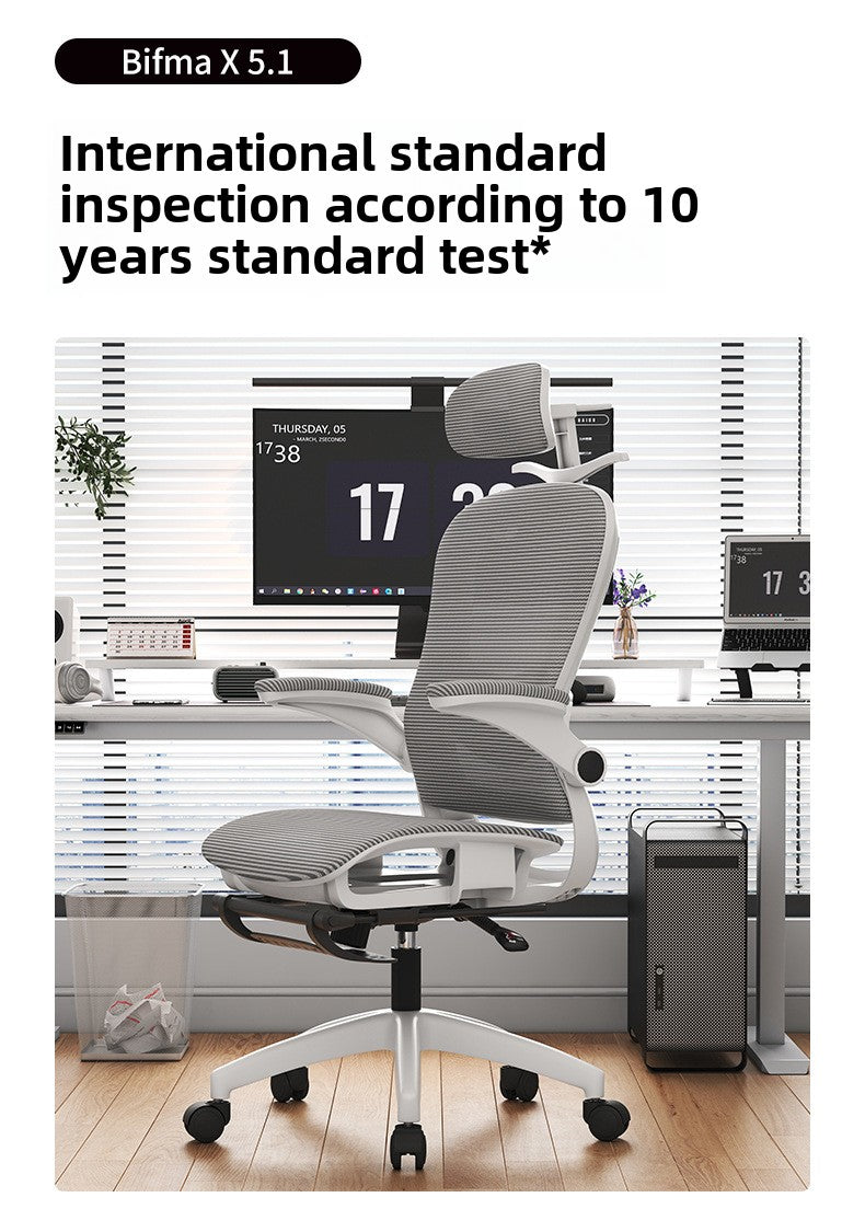 4D Adjustable Ergonomic Office Chair with foot support
