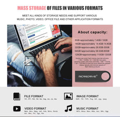 Microdrive Pen Drive Flat USB 3.0 Stick 64GB Black