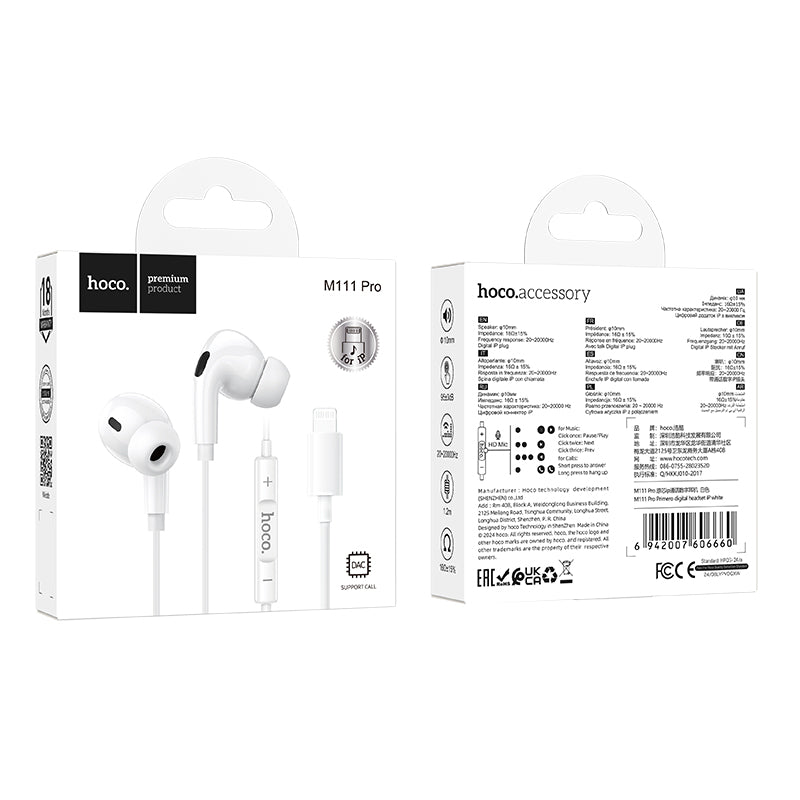hoco. Original Series 3.5mm Earphones with Microphone M111 Pro