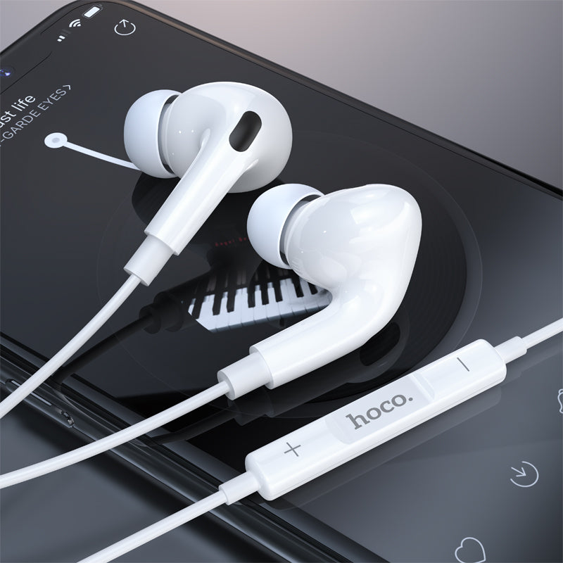 hoco. Crystal 3.5mm Earphones with Microphone M101 Pro White