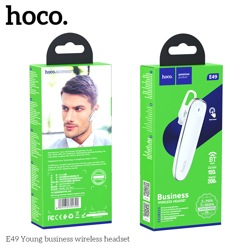 hoco. E49 Easy Song Business Bluetooth Headset Black