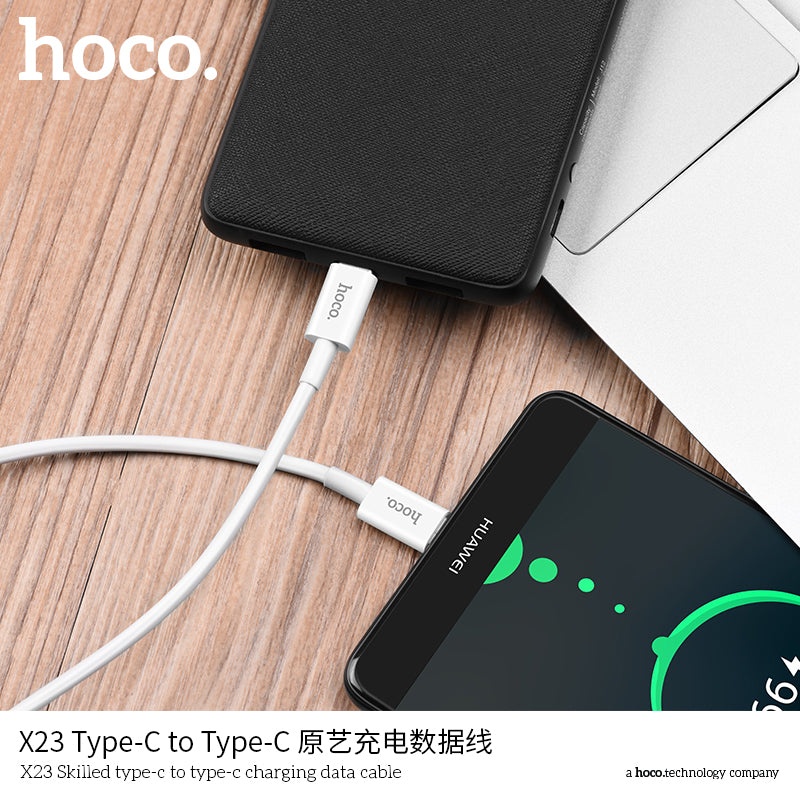 hoco. X23 Type-C to Type-C Original Art Charging Cable White