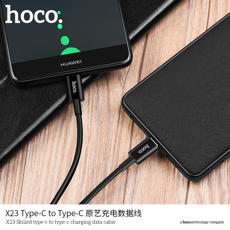 hoco. X23 Type-C to Type-C Original Art Charging Cable White