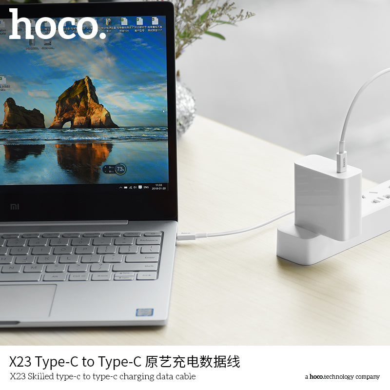 Hoco X23 USB-C to USB-C Charging Cable - White