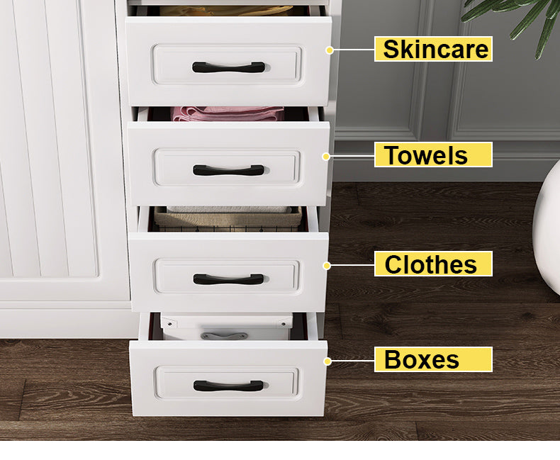 Shoe Cabinet, Bathroom Storage with Drawers