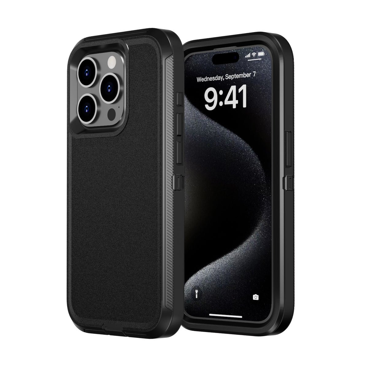 Adventurer Heavy Duty Case for iPhone 15 Pro Max - Black