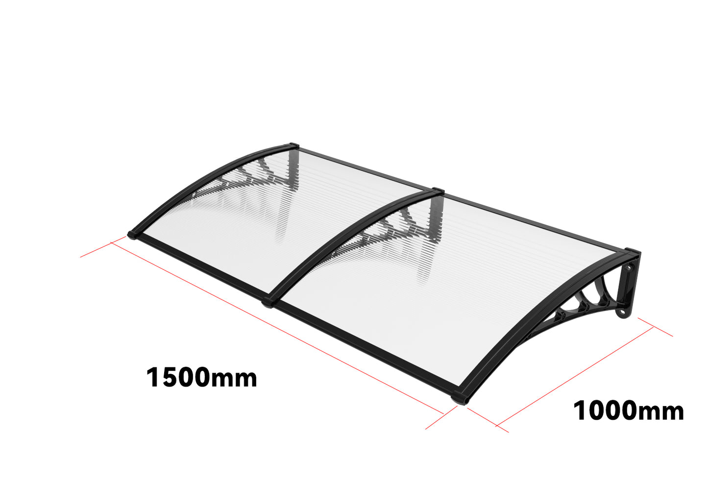 Window Canopy Awning 1.5M x 1M