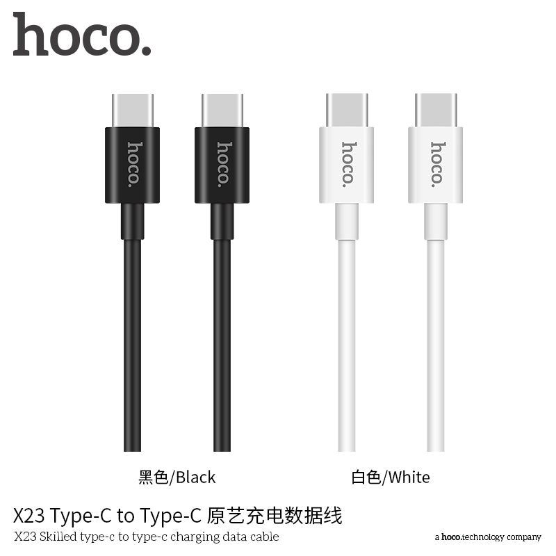 hoco. X23 Type-C to Type-C Original Art Charging Cable White