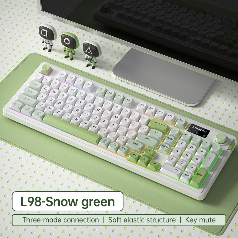 Langtu L98 Wireless RGB Mechanical Style Gaming Keyboard - Green