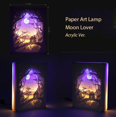Papercut Light Box (Moon Lover)  Acrylic Frame