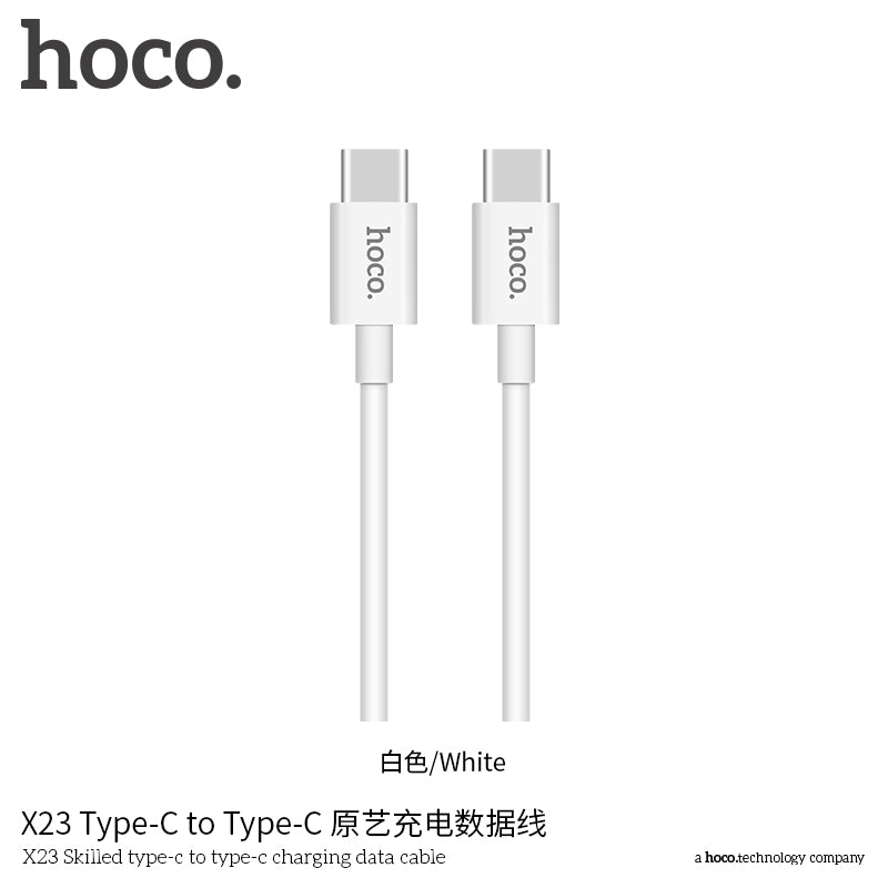 hoco. X23 Type-C to Type-C Original Art Charging Cable White