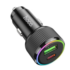 hoco. NZ14A  Fast PD20W+QC3.0 Car Charger Black