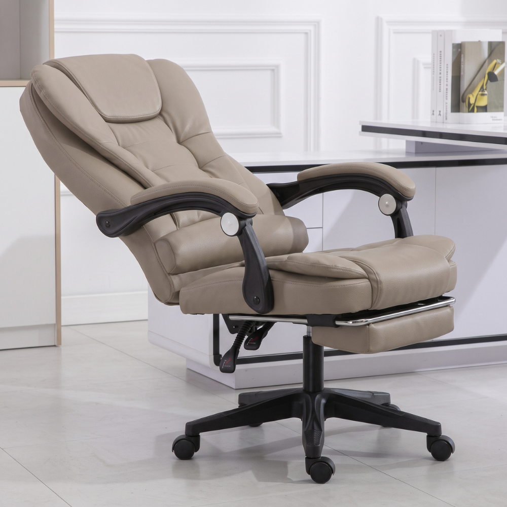 Workspace Executive Chair with Footrest - Khaki