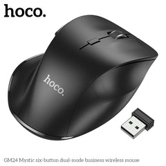 hoco. GM24 Six-Button Dual-Mode Business Wireless Mouse Black