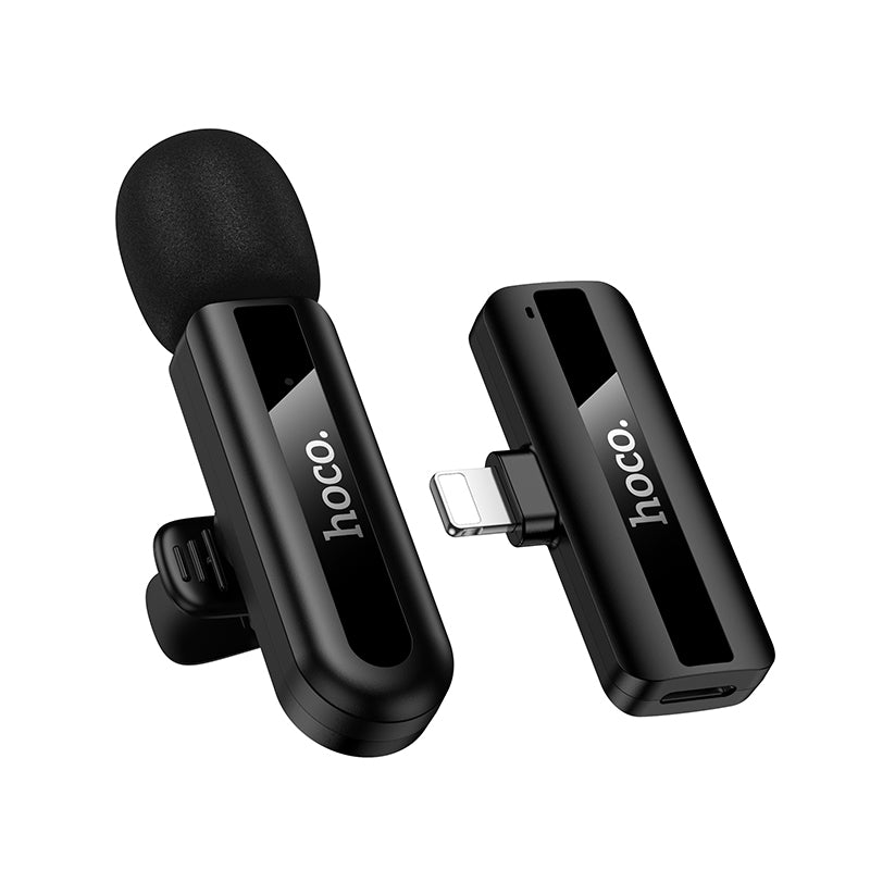 Hoco L20 Lightning Wireless Lavalier Microphone for iPhone