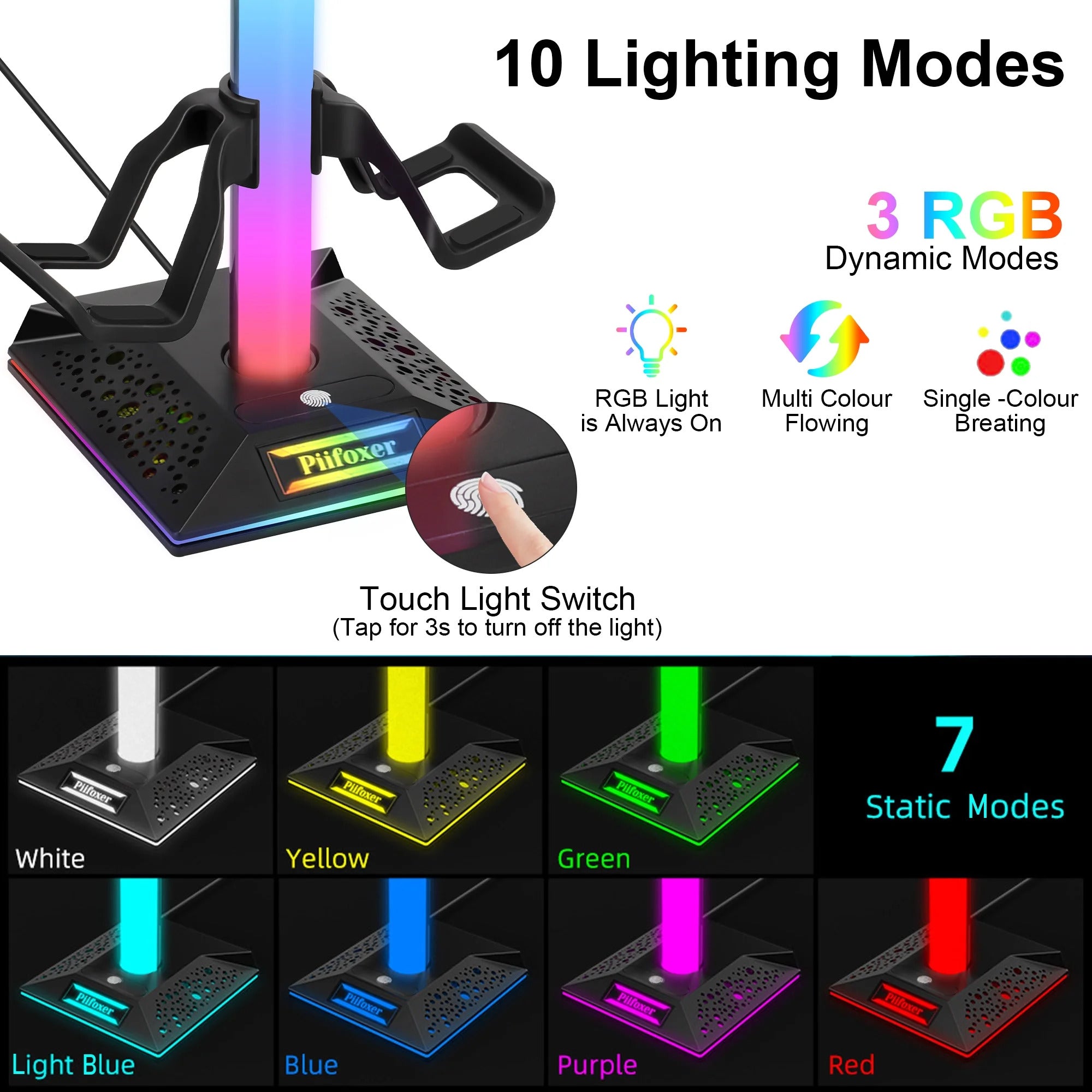 Gaming RGB Controller and Headset Stand