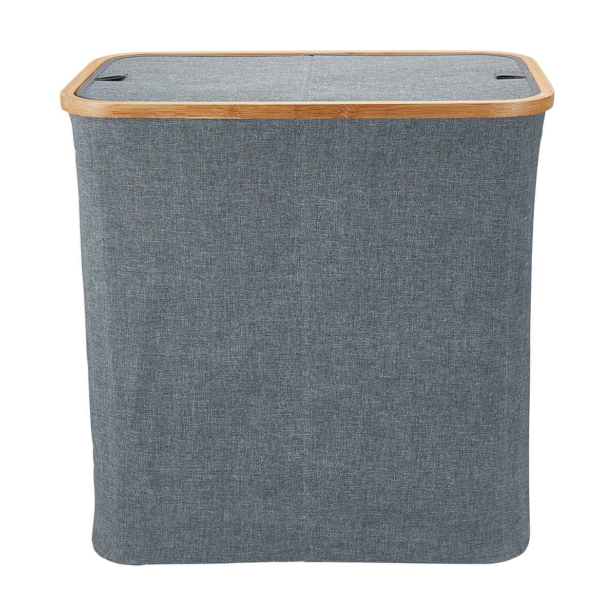 Laundry Basket Hamper with Lid - Black/Grey