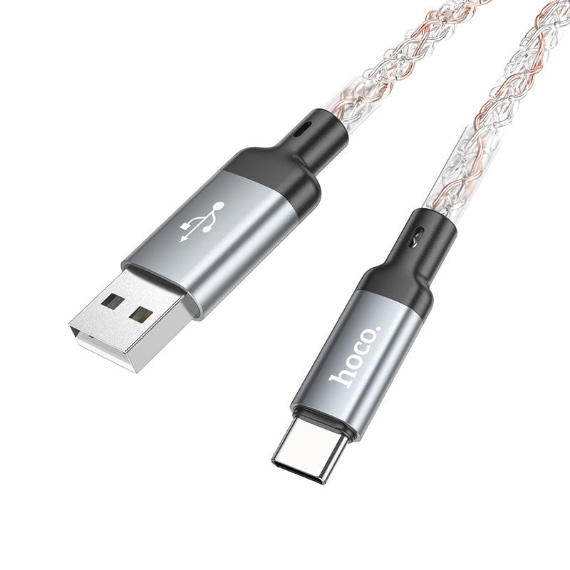 Hoco. U112 LED Shine USB to Type-C Charging Cable