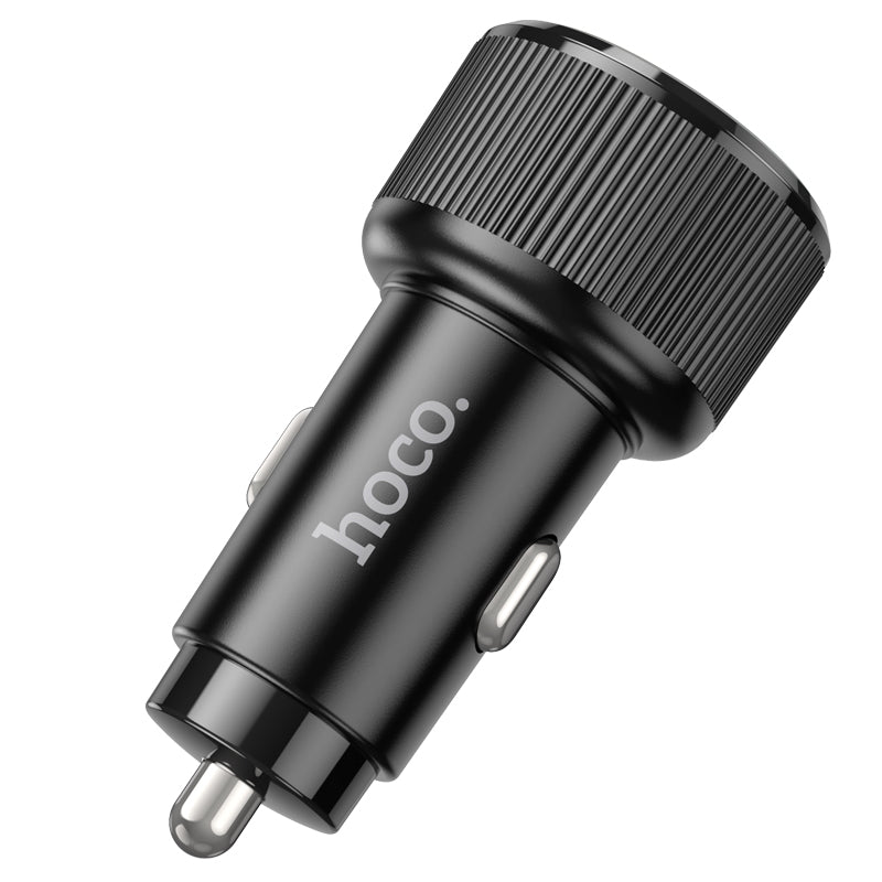 hoco. NZ14A  Fast PD20W+QC3.0 Car Charger Black