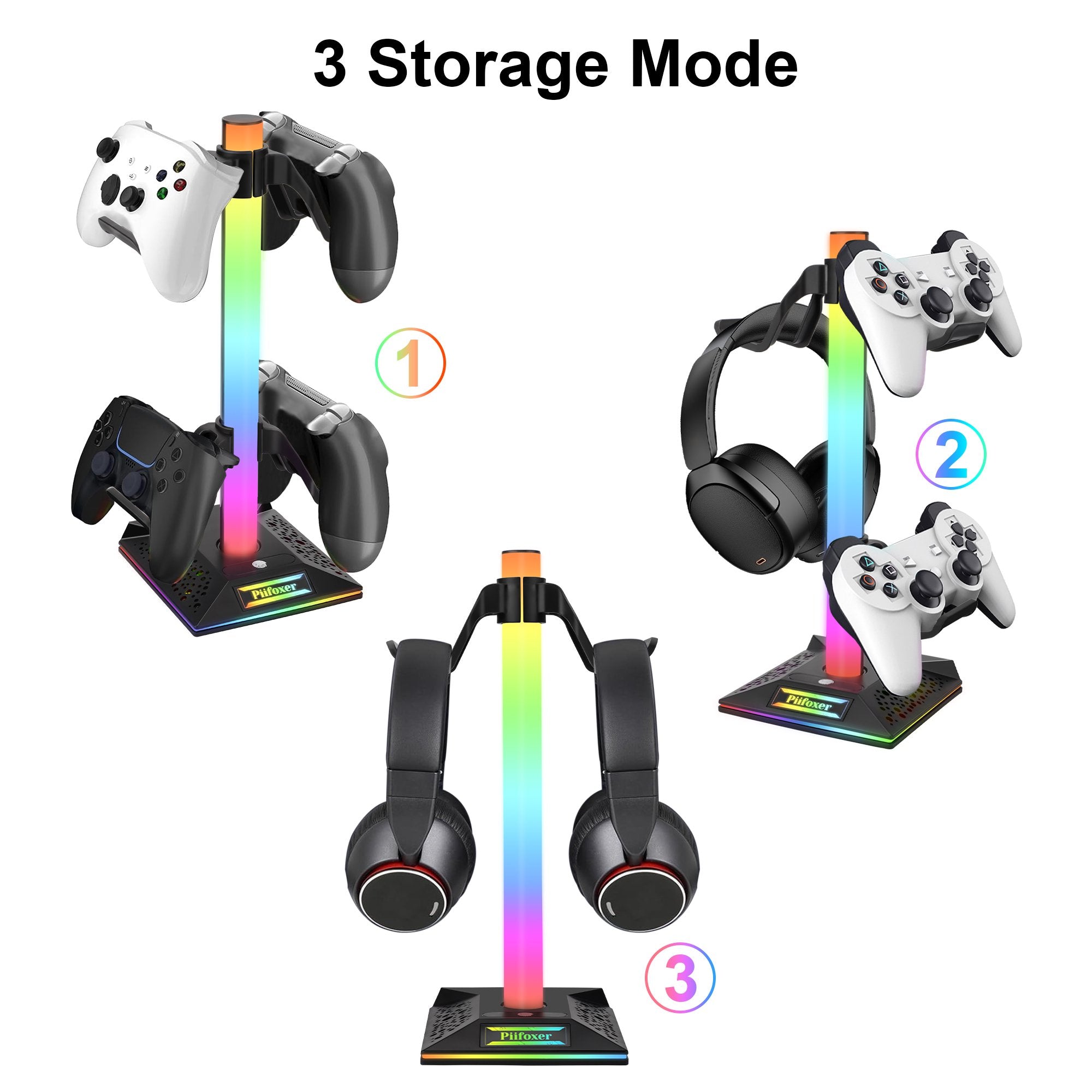 Gaming RGB Controller and Headset Stand