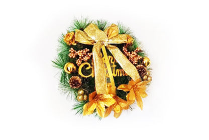 30CM Christmas Wreath Gold