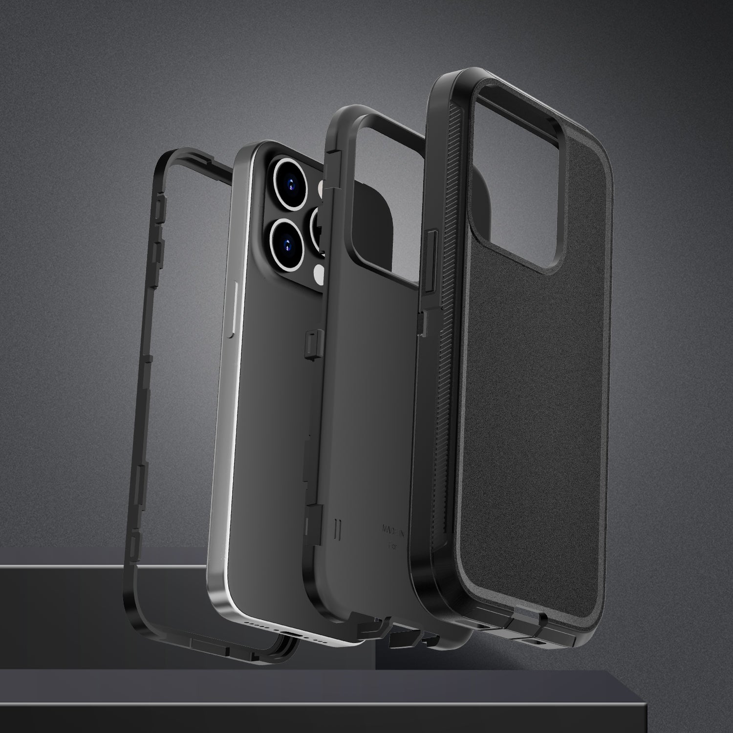Adventurer Heavy Duty Case for iPhone 15 Pro Max - Black