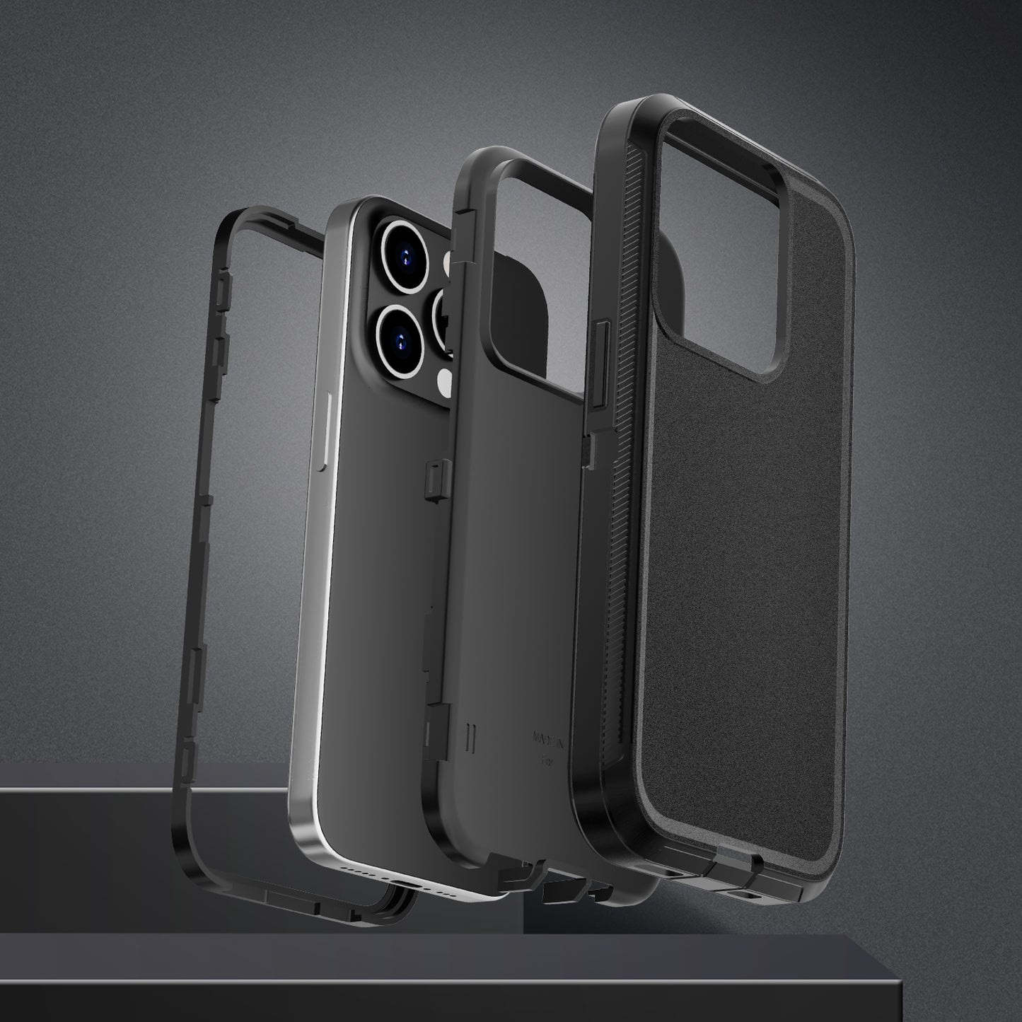 Adventurer Heavy Duty Case for iPhone 15 Pro Max - Black