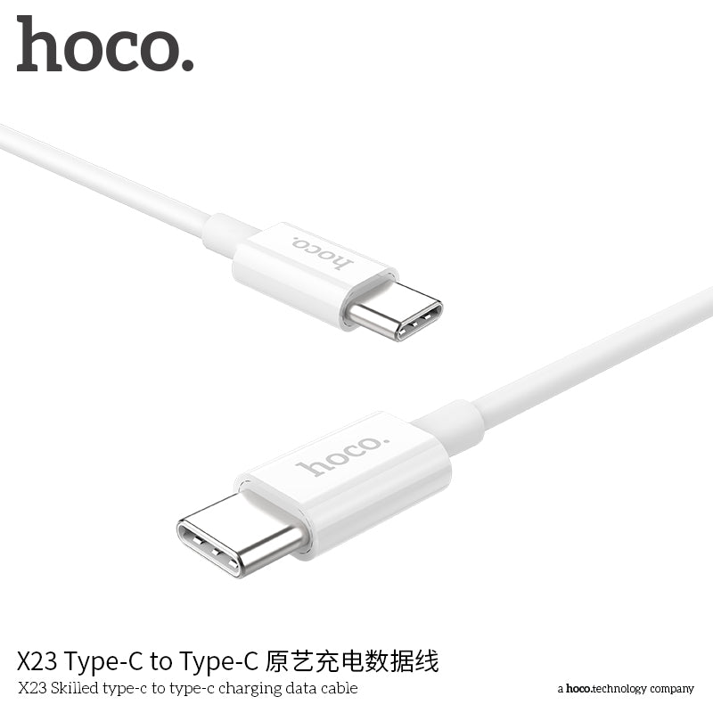 hoco. X23 Type-C to Type-C Original Art Charging Cable White