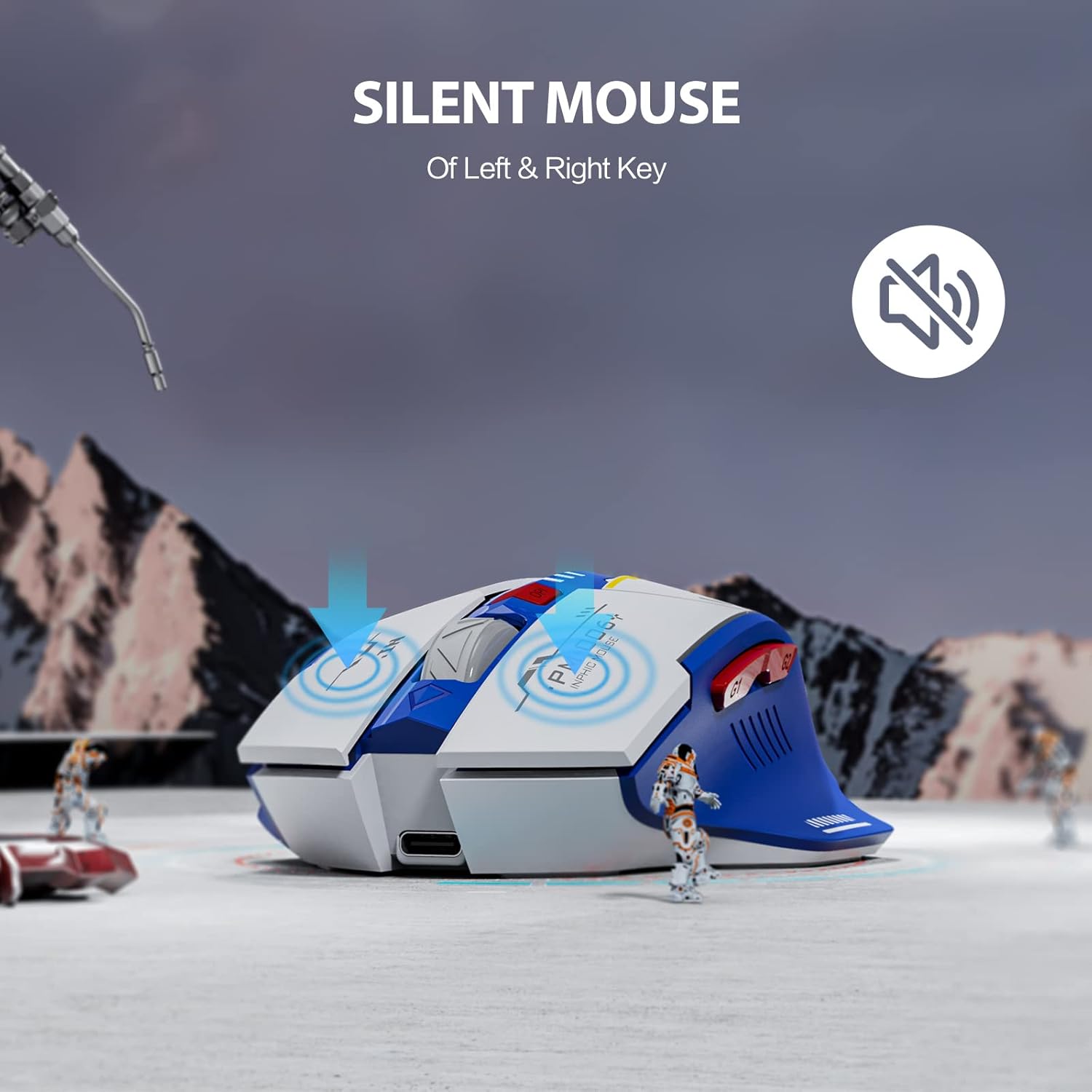 INPHIC F9 2.4G Wireless Silent Gaming Office Mouse