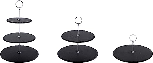 Three Tier Slate Cake Stand Serving Set