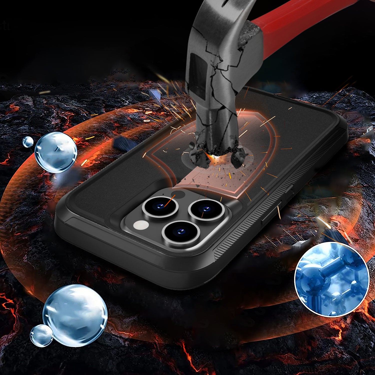 Adventurer Heavy Duty Case for iPhone 15 Pro Max - Black