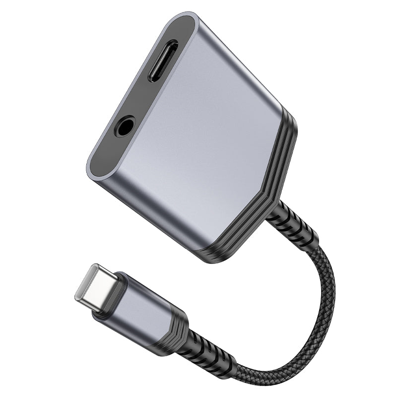 hoco. Type-C to Type-C + 3.5mm Digital Audio Converter 27w Charging LS39