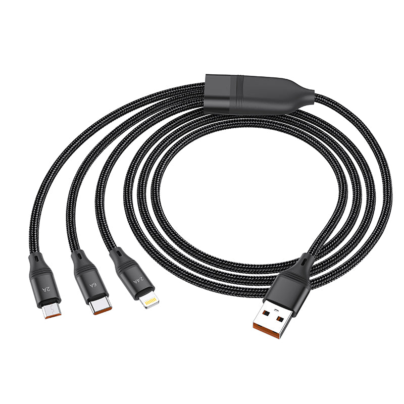 hoco. 3-in-1 Type-C Lightning Micro-USB Charging Data Cable U104
