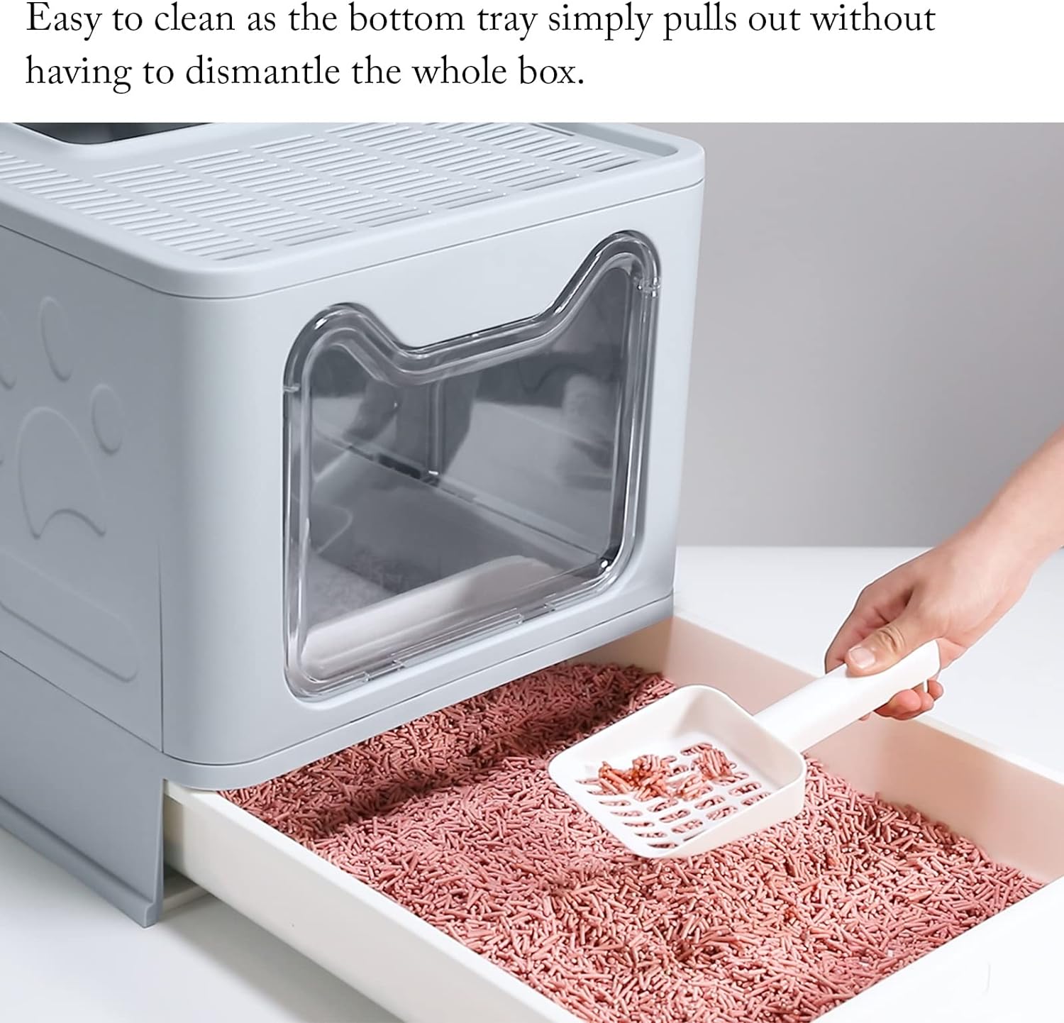 Foldable Cat Litter Box with Lid