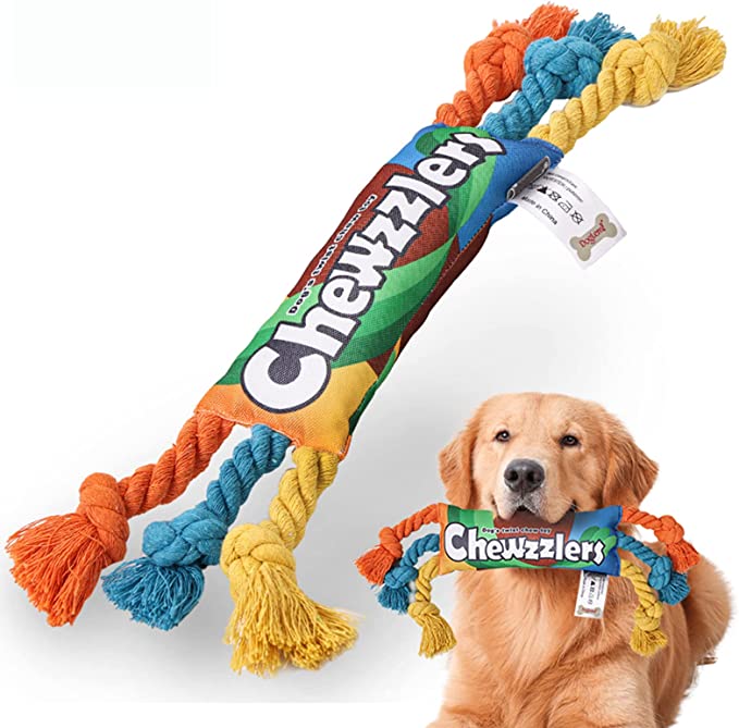 Chewzzlers Squeaky Rope Dog Chew Toy