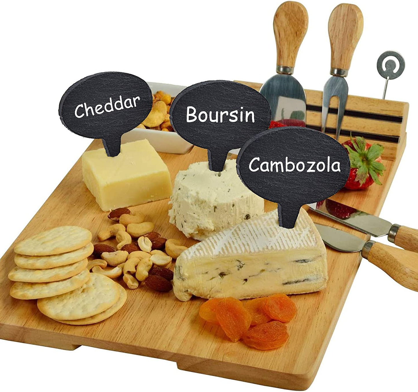 Slate Stone Cheese Markers